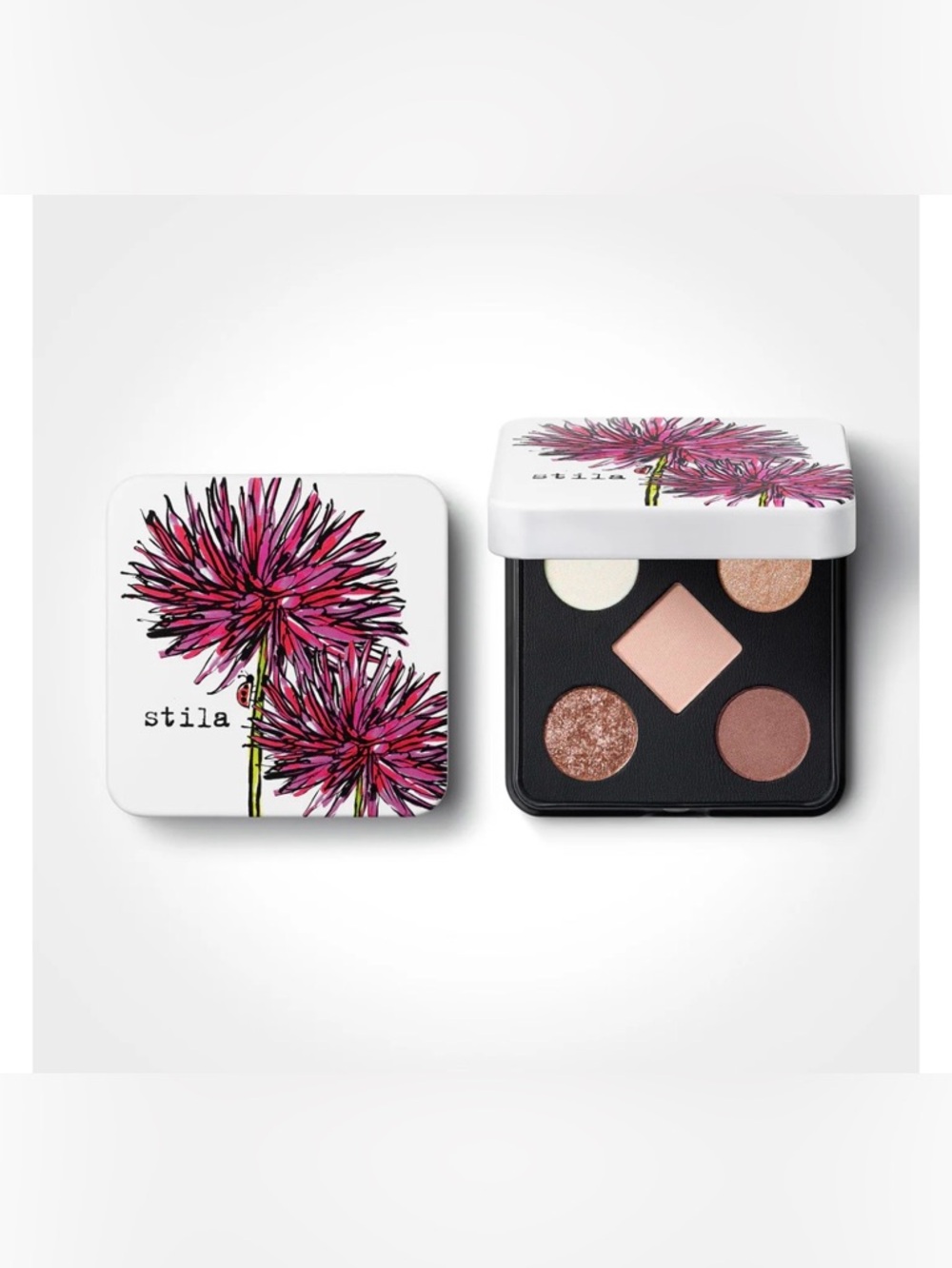 Stila Floral Mini Eyeshadow Palette - Pink, Champagne, Cream & Brown